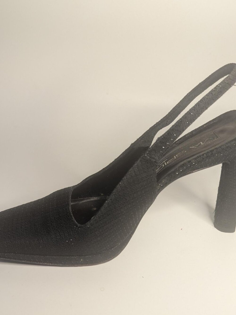 Via Spiga Vintage Italian Leather Slingback Heels Black 6